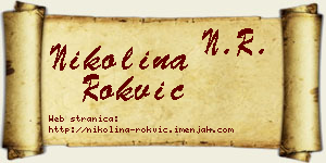 Nikolina Rokvić vizit kartica